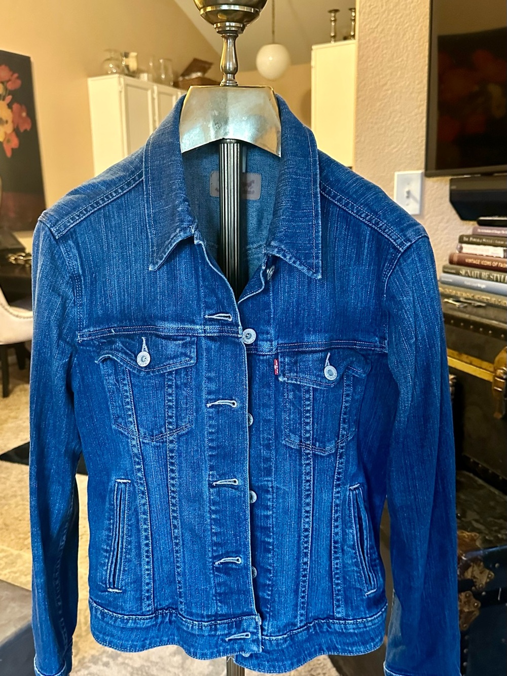 Levi's Dark Blue Denim Jacket with Chest Pockets